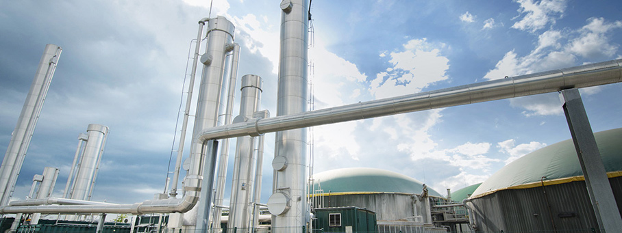 Biogas Anlage Rohre EWE Netz
