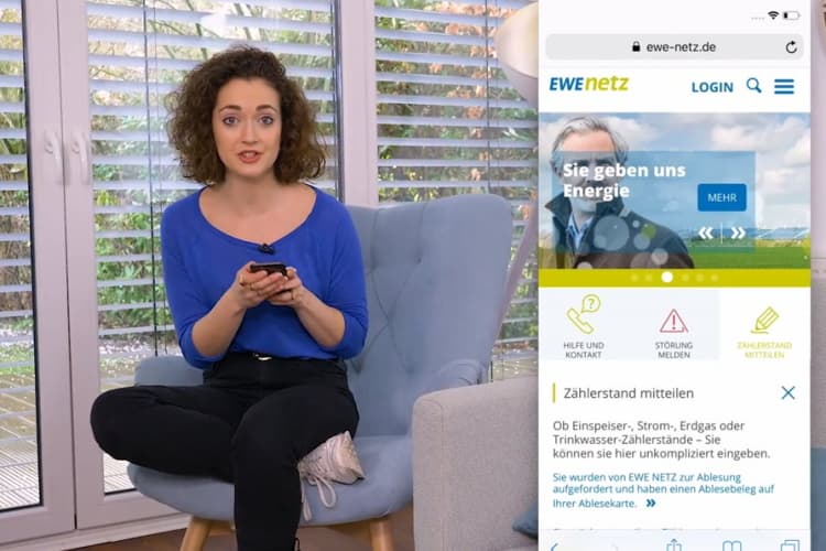 Standbild aus dem Erklärvideo "Zählerstand online melden"
