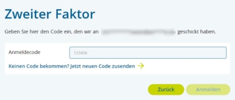 Screenshot aus dem Registrierungsvorgang für das Kundenportal der EWE NETZ