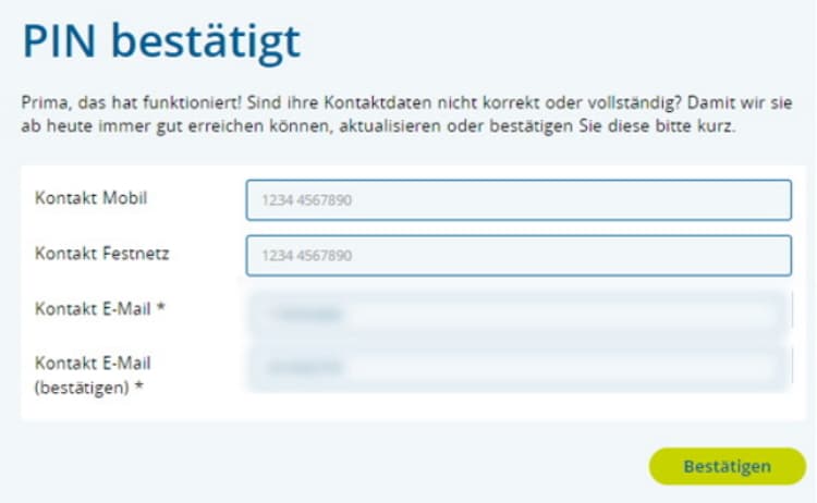 Screenshot aus dem Vorgang "Vertrag hinzufügen" im Kundenportal der EWE NETZ