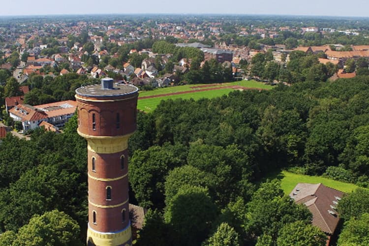 Luftaufnahme des Wasserturms Oldenburg