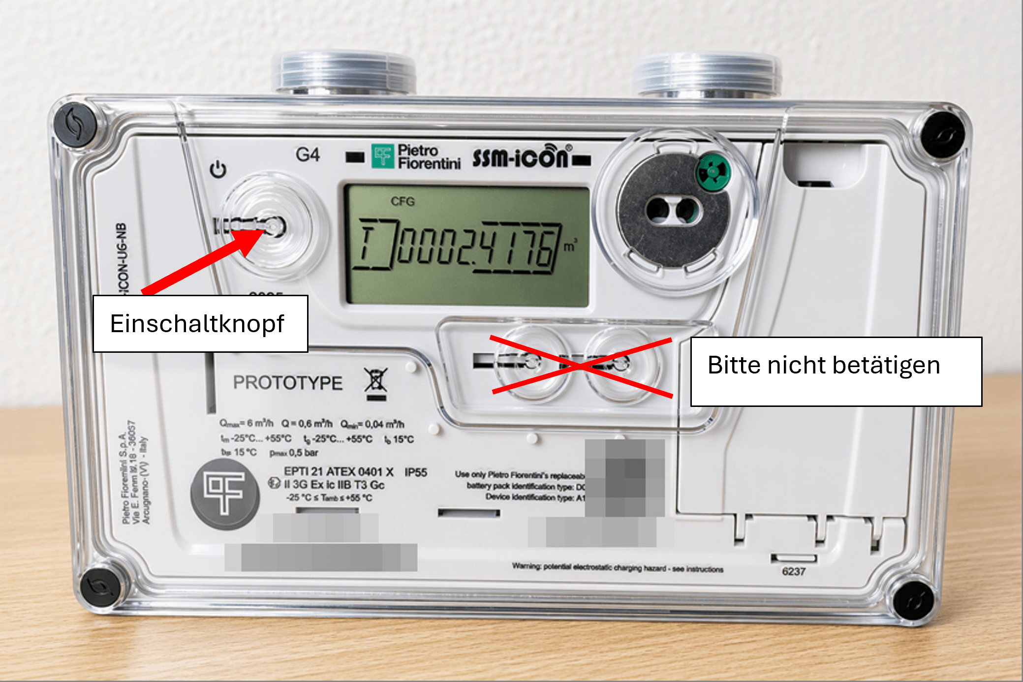 Bild eines elektronischen Gaszählers